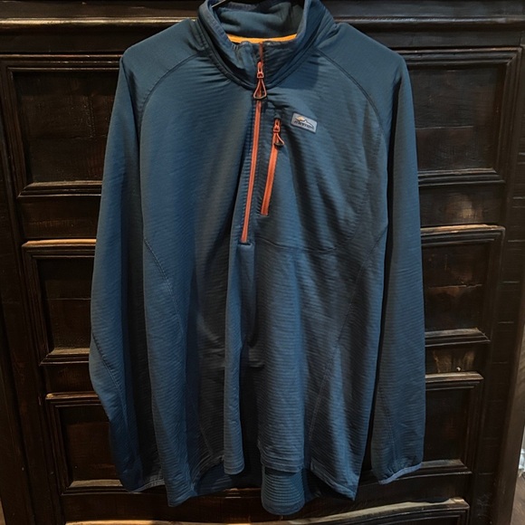Orvis Other - Orvis Men's Trout Bum Half-Zip Teal and Orange size Large Jacket